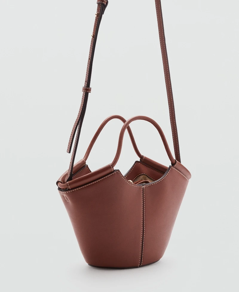 Mango Women's Mini Shopper-Style Shoulder Bag