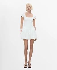 Mango Women's Puffed Hem Combined Dress
