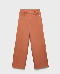 Mango Women's High-Rise Wide Leg Jeans