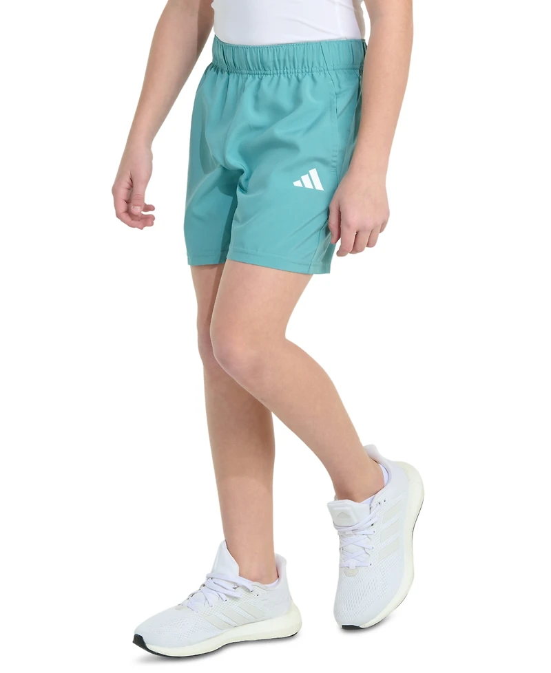 adidas Big Boys Essentials Elastic-Waistband Small-Logo Woven Shorts