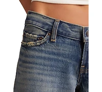 Lucky Brand Juniors' Cotton Super Low Rise Ultra Wide Jeans