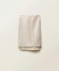 Mango Women's Combined Linen Blend Midi Skirts