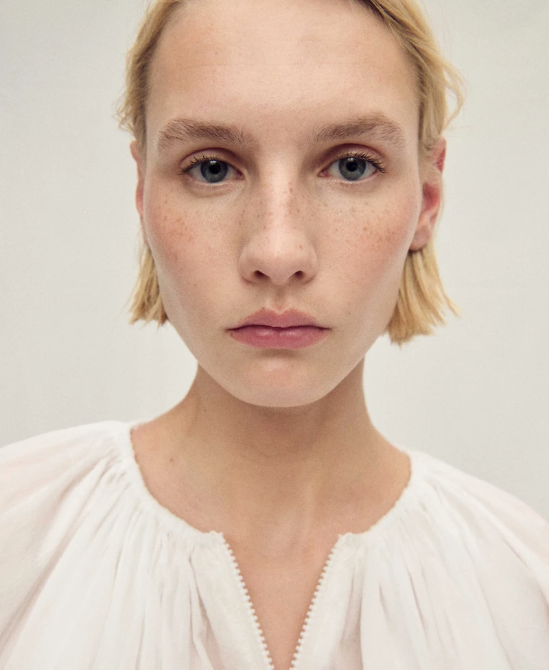 Mango Women's Gathered Semi-Transparent Jacket