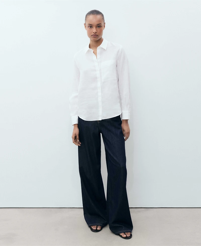 Mango Women's Linen Shirt