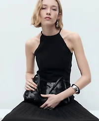 Mango Women's Combined Fabric A-Line Dress