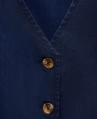 Mango Women's Denim-Effect Lyocell Vest