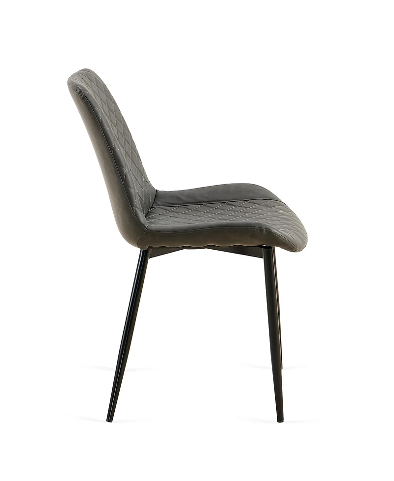Streamdale Mid-Century Modern Leathaire Dining Chairs, Set of 2