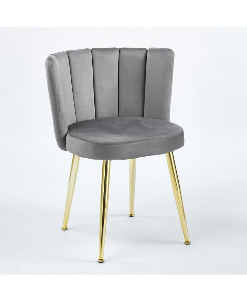 Streamdale Modern Velvet Dining Chair (Set of 2) with Golden Legs