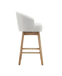 Streamdale Furniture Swivelling Counter Stools Set of 2, Counter Height with Backrest