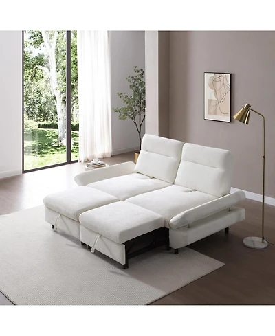 Streamdale 3-in-1 Convertible Sofa Bed with Adjustable Backrest