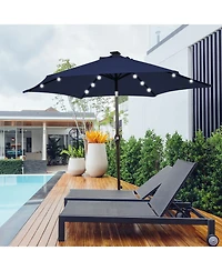 10 Feet Outdoor Patio Umbrella with Bright Solar Led Lights