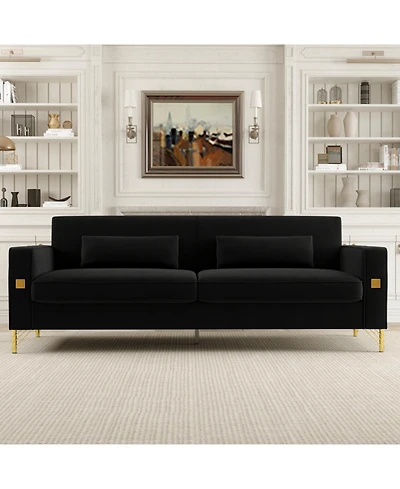 Streamdale Black 2 Seater Sofa