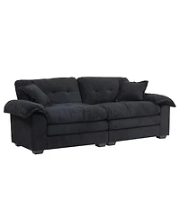 Streamdale Chenille Recliner Sofa with Pillows & Memory Foam