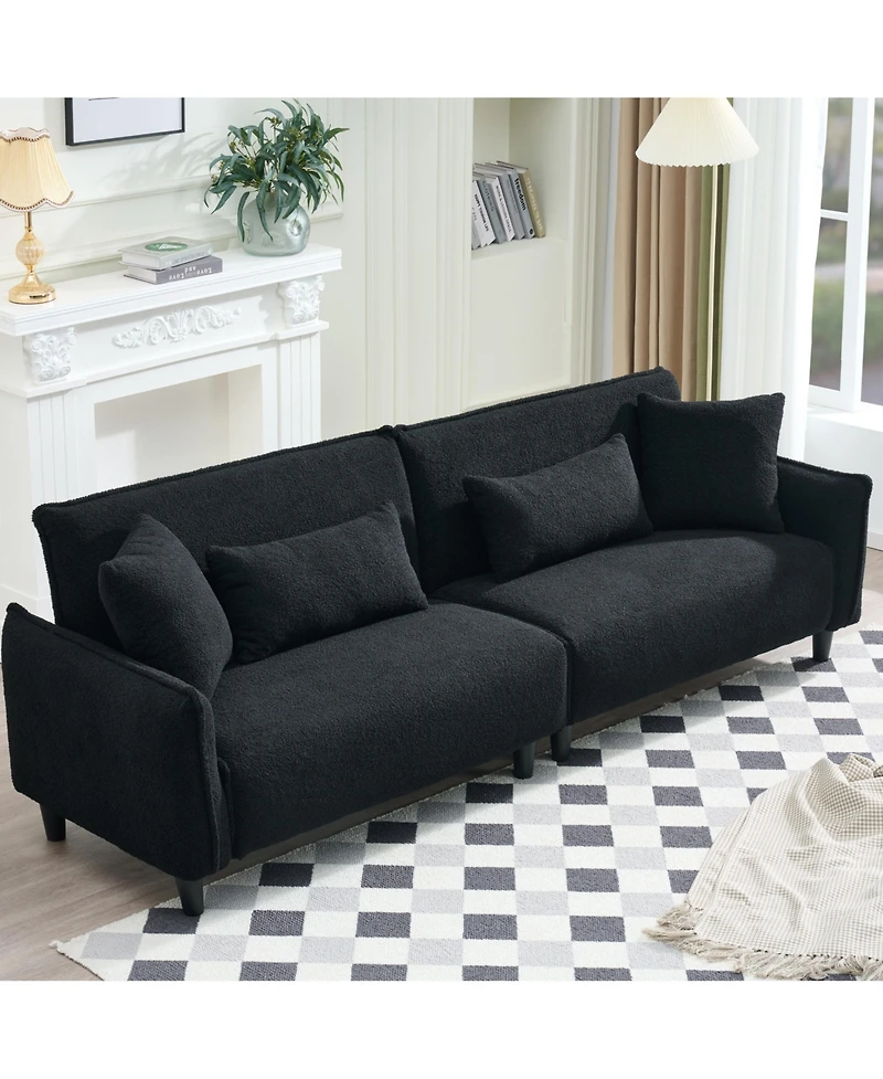 Streamdale 97" Teddy Velvet Sofa for Living & Office Spaces