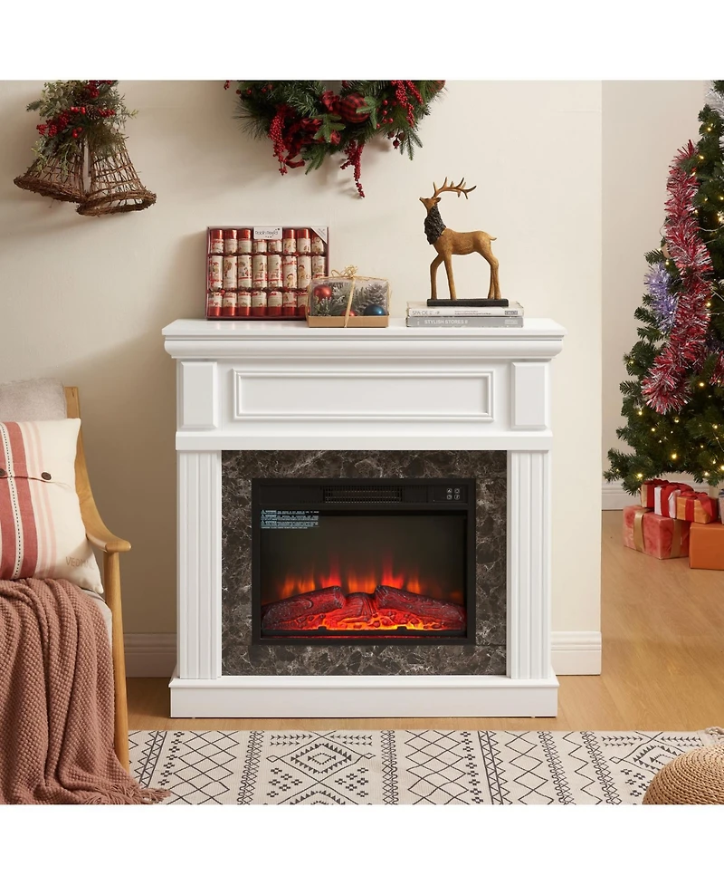 Streamdale Electric Fireplace Mantel with 23" Insert, Remote Control