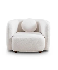 Streamdale Boucle Fabric Accent Sofa Chair, Japandi Style Armchair