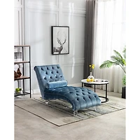 Streamdale Furniture Leisure Concubine Sofa with Acrylic Feet