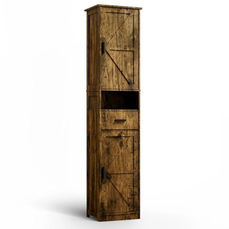 Streamdale Furniture 69" Bathroom Storage Cabinet with Barn Doors