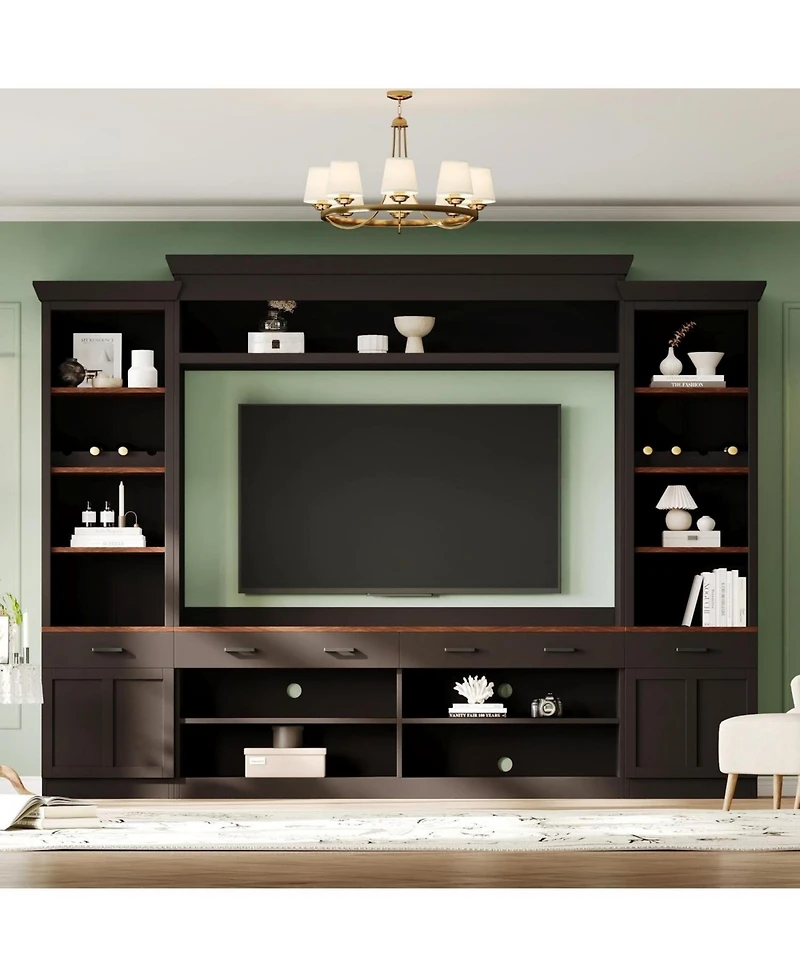 Streamdale Farmhouse Entertainment Center w/ Bookshelf - 70" Tv