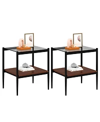 Streamdale Modern Glass Coffee & End Table Set of 3