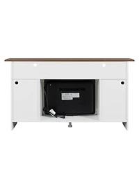 Streamdale Modern Tv Stand with Fireplace Media Console, Storage Unit, Entertainment Center