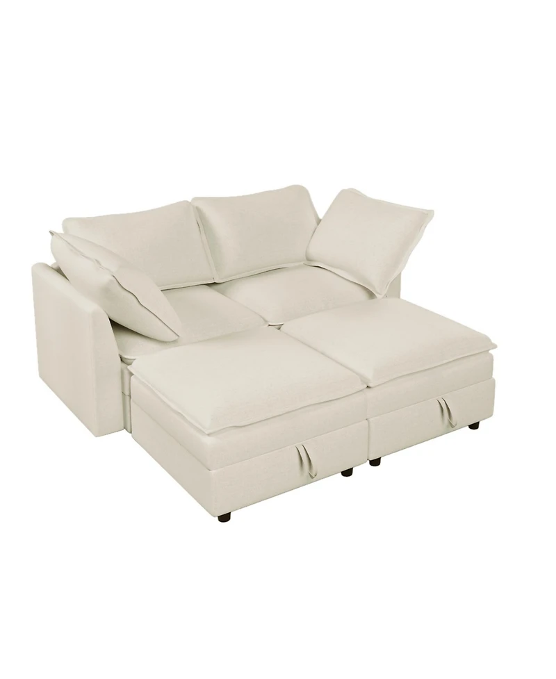 Streamdale Mira Modular 4-Piece Sofa Customizable, Comfortable, Storage-Equipped