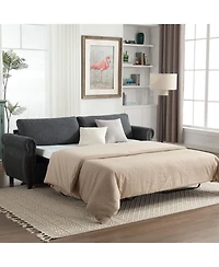 80.7" 2-in-1 Sofa Bed Sleeper with Large Mattress(63"70.93.3 inch), for Living Room Spaces Bedroom