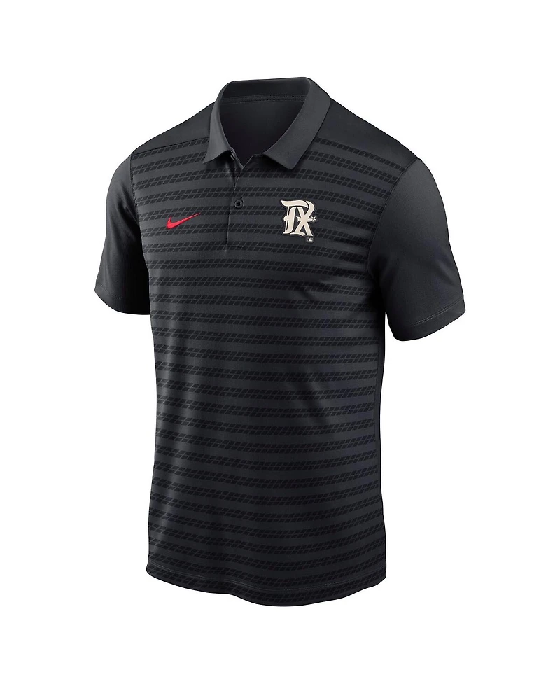 Nike Men's Black Texas Rangers Authentic Collection City Connect Victory Performance Polo Shirt