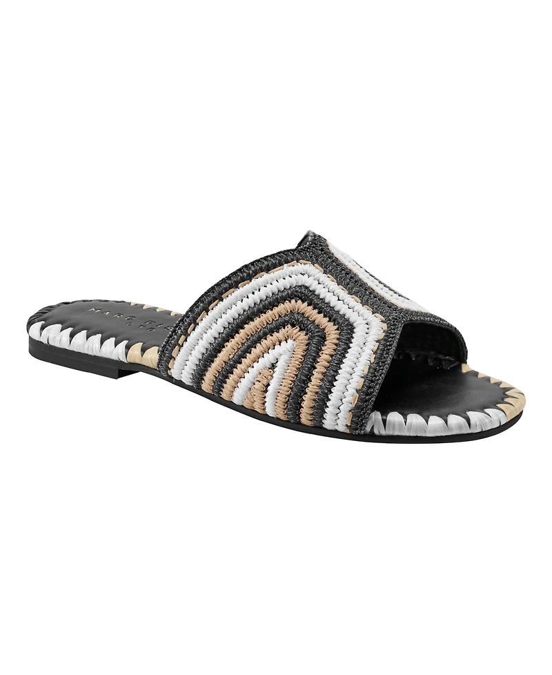 Marc Fisher Ltd Women's Nottie Woven Flat Slide Sandals