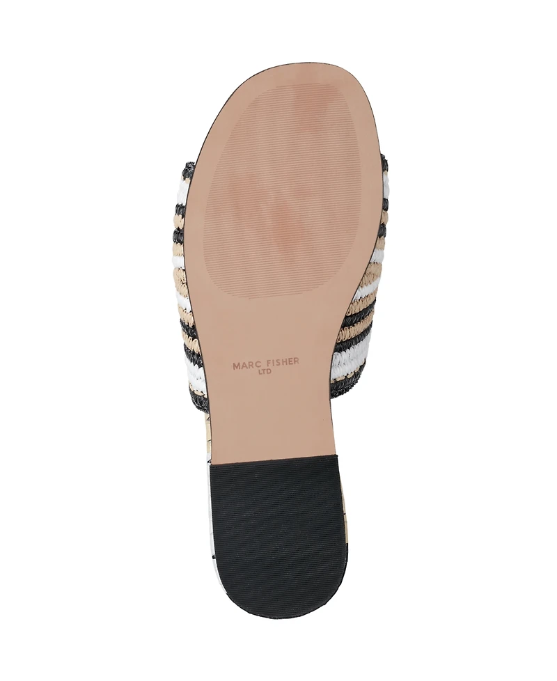 Marc Fisher Ltd Women's Nottie Woven Flat Slide Sandals