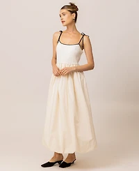 Line & Dot Women's Jules Mixed-Media Maxi Dress