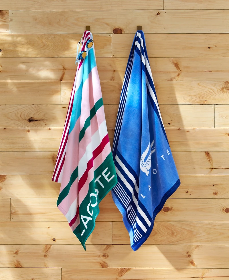 Lacoste Home Foulard Croc Cotton Beach Towel