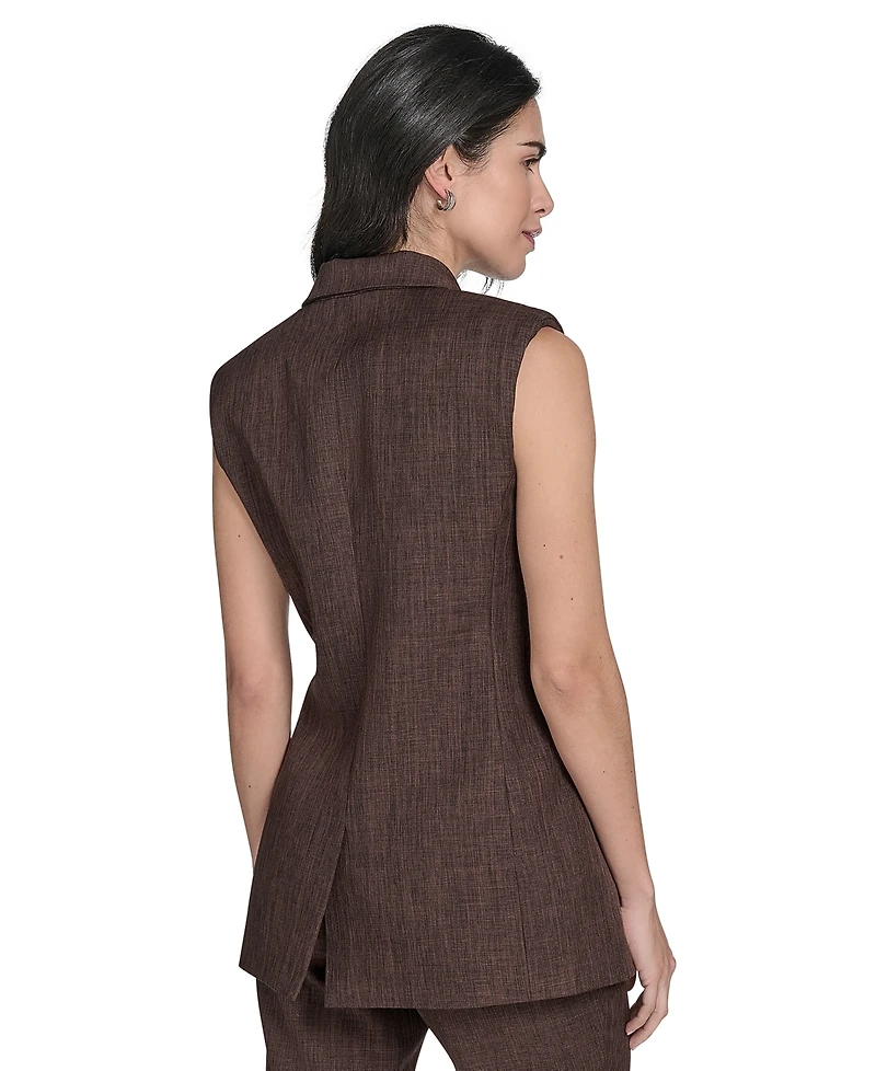 Calvin Klein Women's Double-Breasted Textured Vest