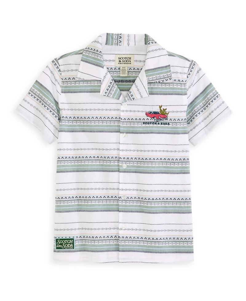 Scotch & Soda Big Boys Dobby Camp Polo Shirt