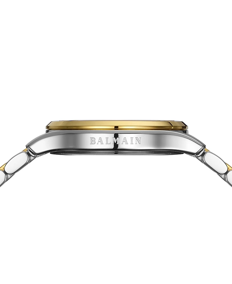 Balmain Women's Swiss Beleganza Diamond (1/20 ct. t.w.) Two-Tone Stainless Steel Bracelet Watch 28mm