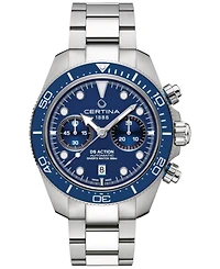 Certina Men's Swiss Automatic Chronograph Ds Action Stainless Steel Bracelet Watch 45mm