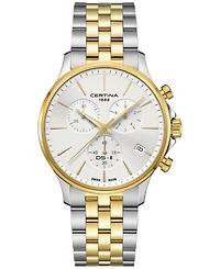 Certina Men's Swiss Chronograph Ds-8 Two-Tone Stainless Steel Bracelet Watch 41mm