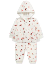 Little Me Baby Girls Garden Hoodie & Pants, 2 Piece Set