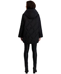 Karl Lagerfeld Paris Women's Hooded A-Line Puffer Coat