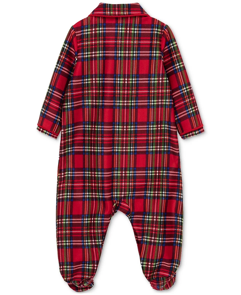 Little Me Baby Boys Plaid Footed Coverall