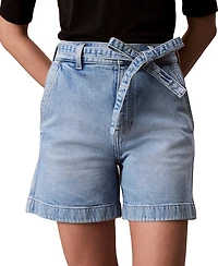 Calvin Klein Jeans Women's High Rise Tie Waist Denim Shorts
