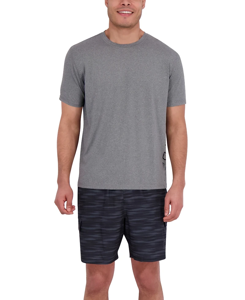 Spyder Men's Short Sleeve Drop Needle Crewneck Swim Shirt