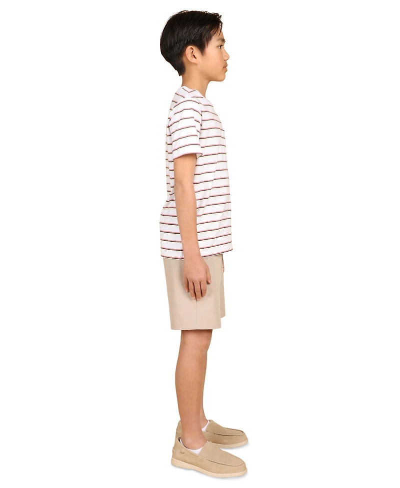 B By Brooks Brothers Big Boys Striped Pocket T-Shirt