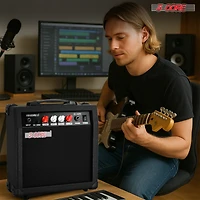 5 Core Guitar Amp 20W Electric Portable Mini Amplifier w Built in 6.5" Speaker Aux Headphone Jack
