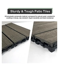 Streamdale Interlocking Wpc Deck Tiles (20pcs)