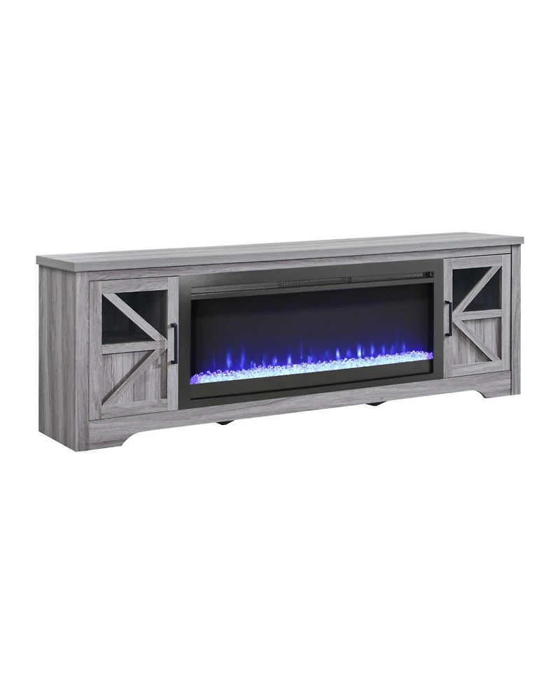 Streamdale 75" Fireplace Tv Stand for TVs up to 80",with 44" Electric Fireplace