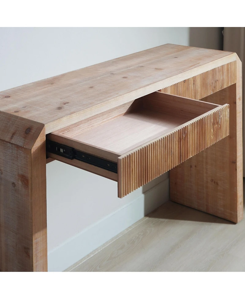Streamdale Rustic Wooden Console Table with Drawer