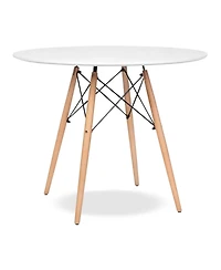 Traditional Solid Wood Dining Table – Handcrafted with Smooth Polished Top