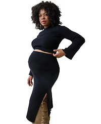 Ingrid + Isabel Maternity Two Piece Sweater Midi Skirt Set