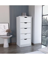 Five Drawer Standard Chest for Bedroom Storage and Clothes Organization